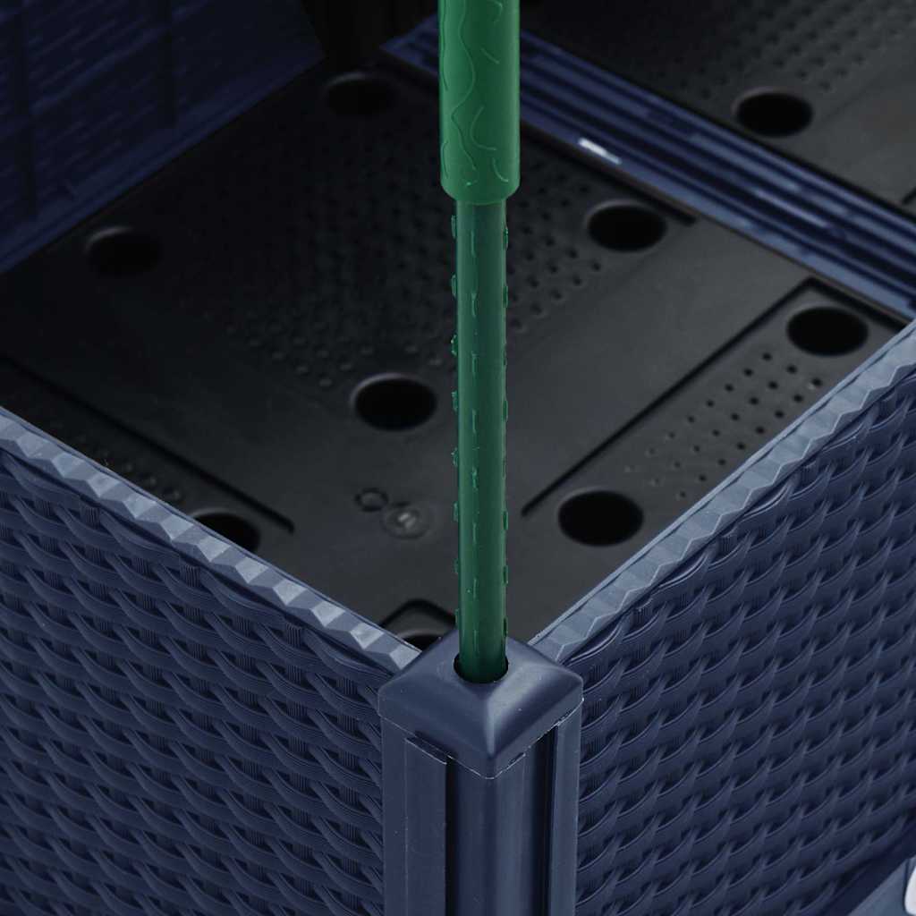 vidaXL Pflanzkübel mit Rankgitter Blaugrau 40x40x142,5 cm PP