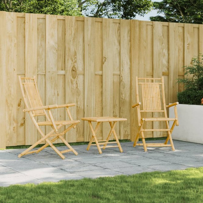Gartenstühle 4 Stk. Klappbar 46x66x99 cm Bambus