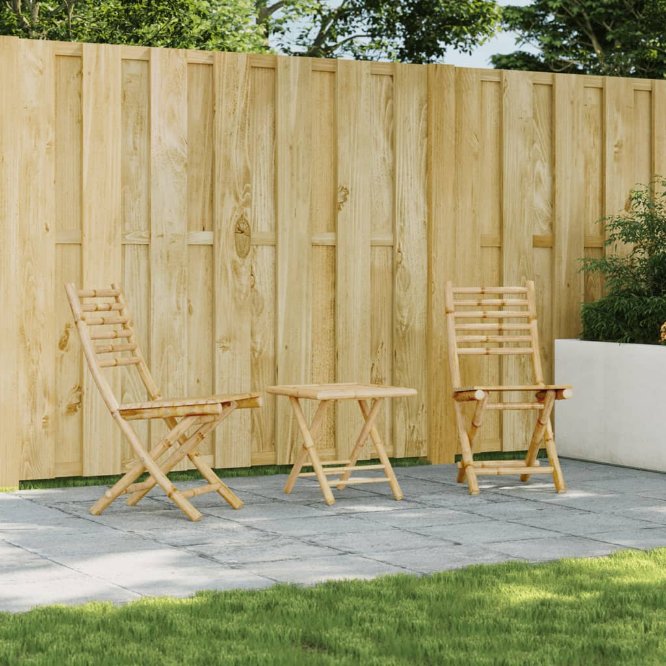 Gartenstühle 4 Stk. Klappbar 43x54x88 cm Bambus