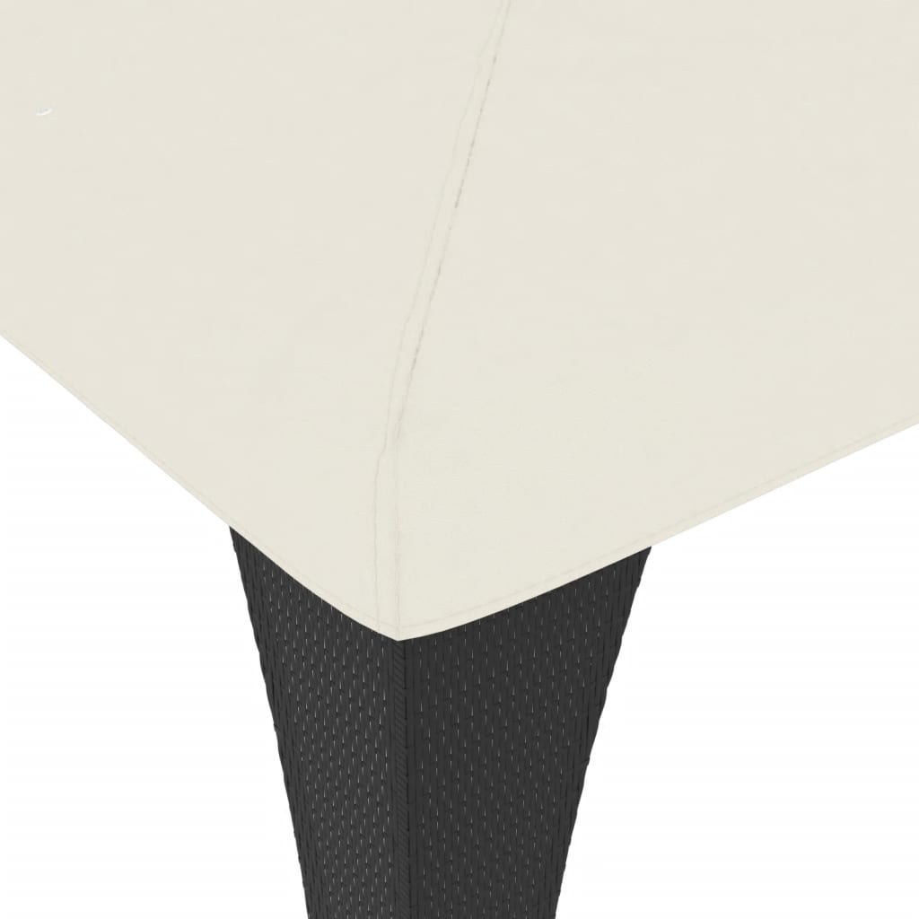 vidaXL Pavillon mit Doppeldach Creme 2,98x2,98 m Stahl