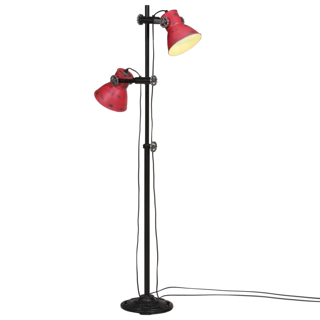 Stehlampe 2-flammig Silbern E27 Gusseisen