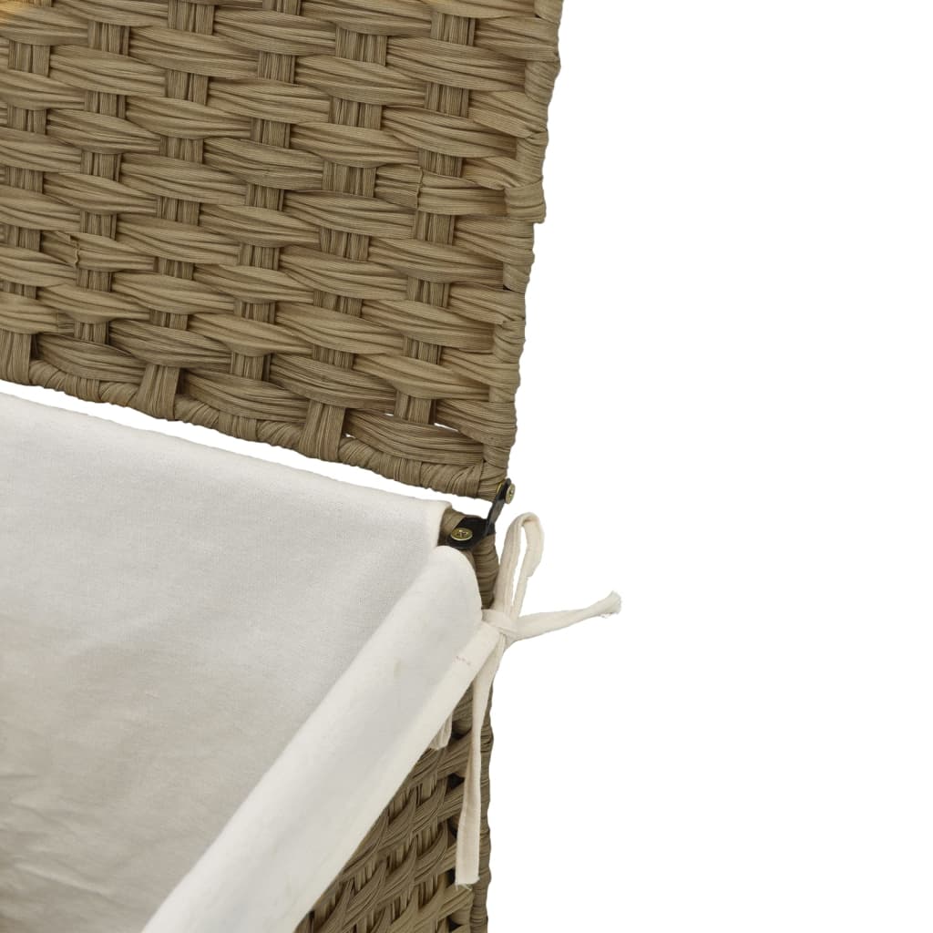 vidaXL Wäschekorb mit Deckel 46x33x60 cm Poly Rattan