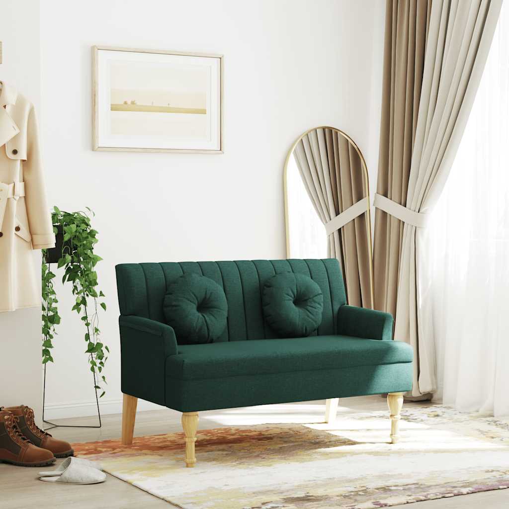 vidaXL Sitzbank mit Kissen Hellgrau 113x64,5x75,5 cm Stoff