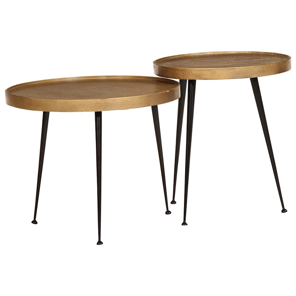 vidaXL Couchtisch 2 Stk. Schwarz Holzwerkstoff