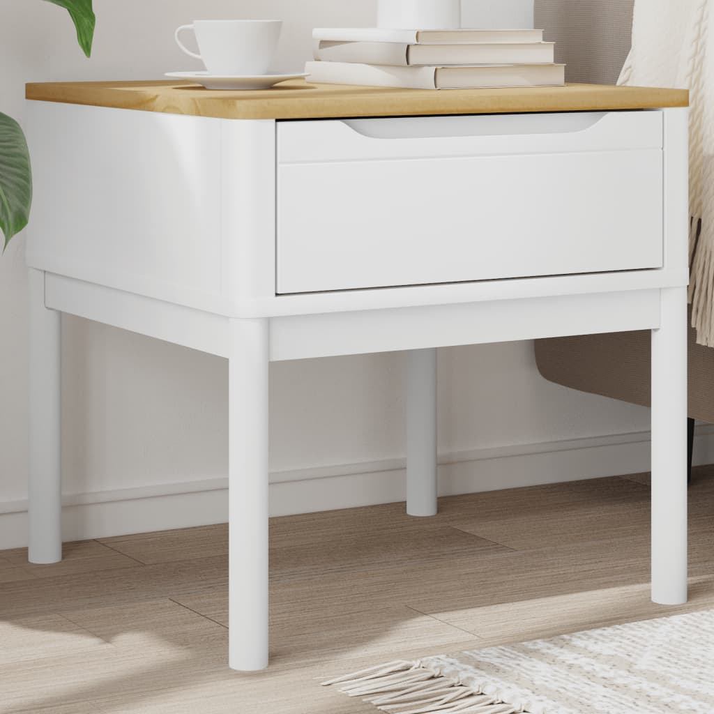 Lampentisch FLORO Wachsbraun 55x55x54 cm Massivholz Kiefer