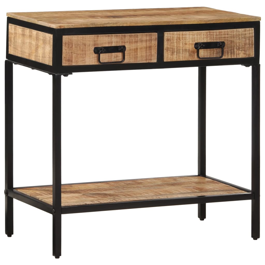 vidaXL Konsolentisch 70x35x70 cm Raues Massivholz Mango