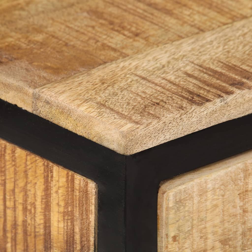 vidaXL Konsolentisch 70x35x70 cm Raues Massivholz Mango