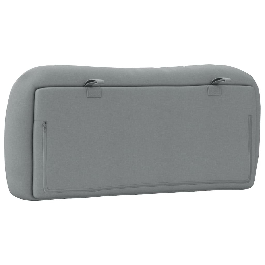 vidaXL Kopfteil-Kissen "Hvar" Hellgrau 80 cm Stoff