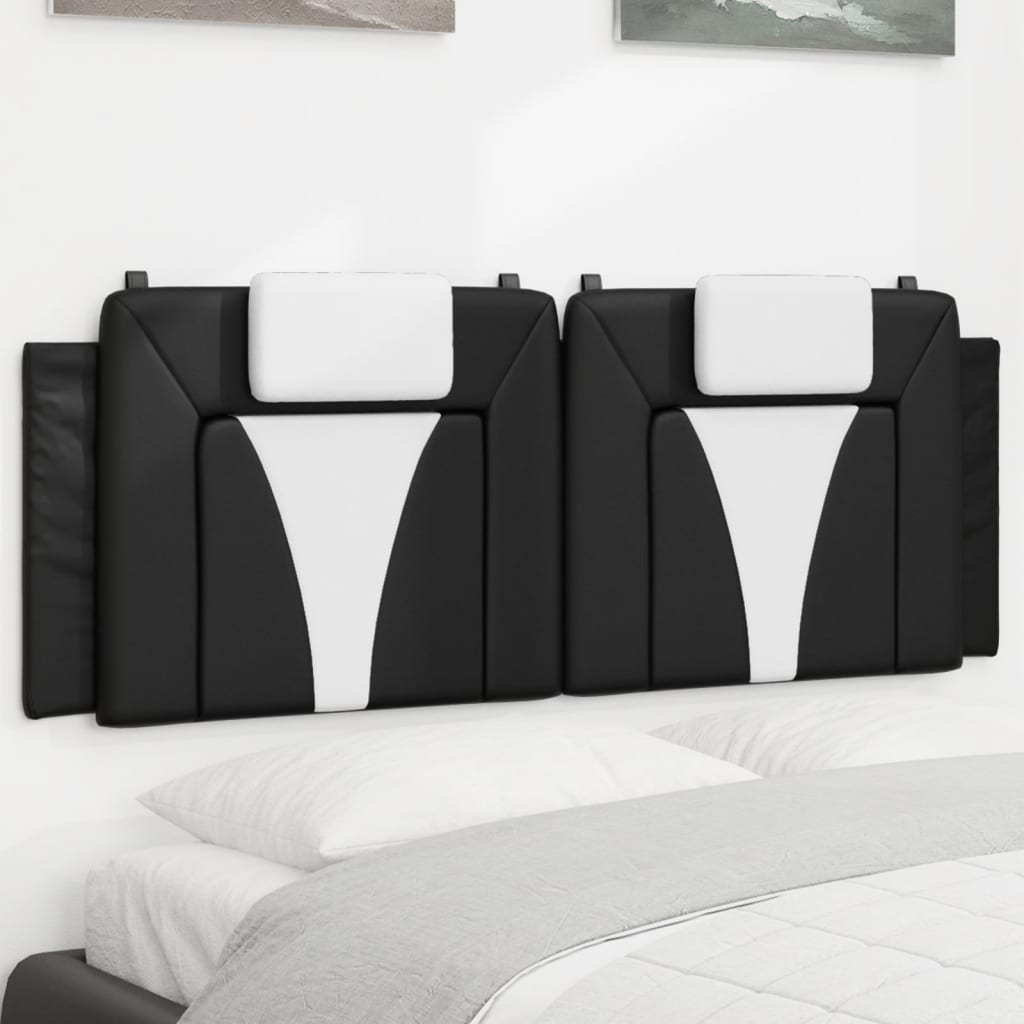 Kopfteilkissen "Viana" Schwarz 100 cm Kunstleder