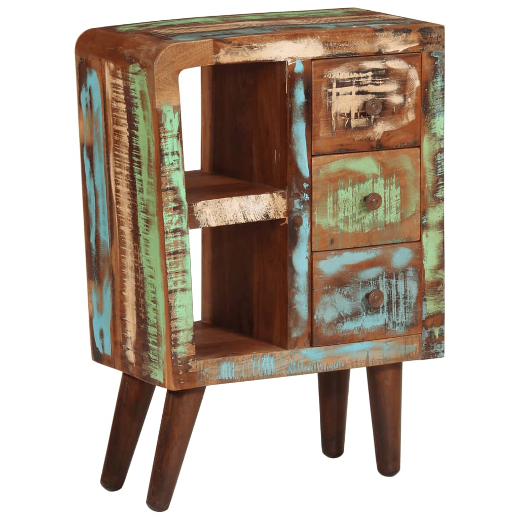 vidaXL Sideboard 55x30x80 cm Altholz Massiv