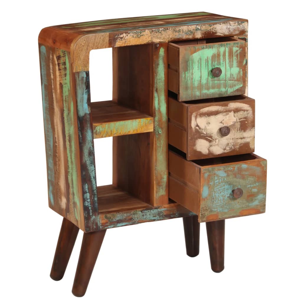 vidaXL Sideboard 55x30x80 cm Altholz Massiv