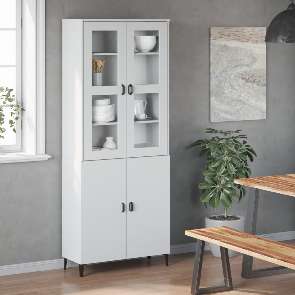 vidaXL Aufsatz für Highboard VIKEN Weiß Holzwerkstoff