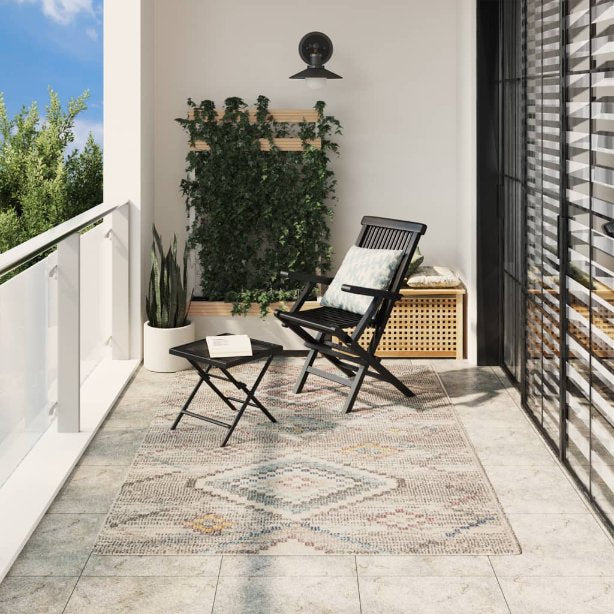 vidaXL Teppich ARBIZU Indoor und Outdoor Vintage-Design 80x150cm