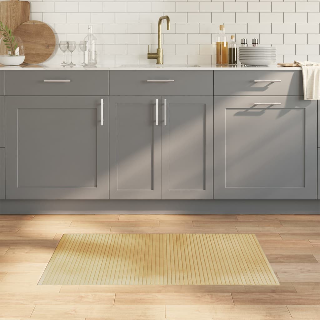 vidaXL Teppich Rechteckig Schwarz 60x100 cm Bambus