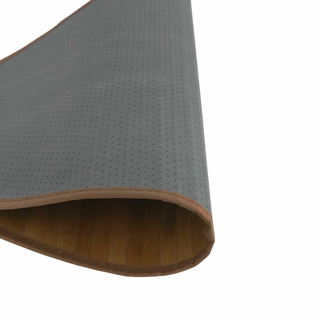 vidaXL Teppich Rund Braun 60 cm Bambus