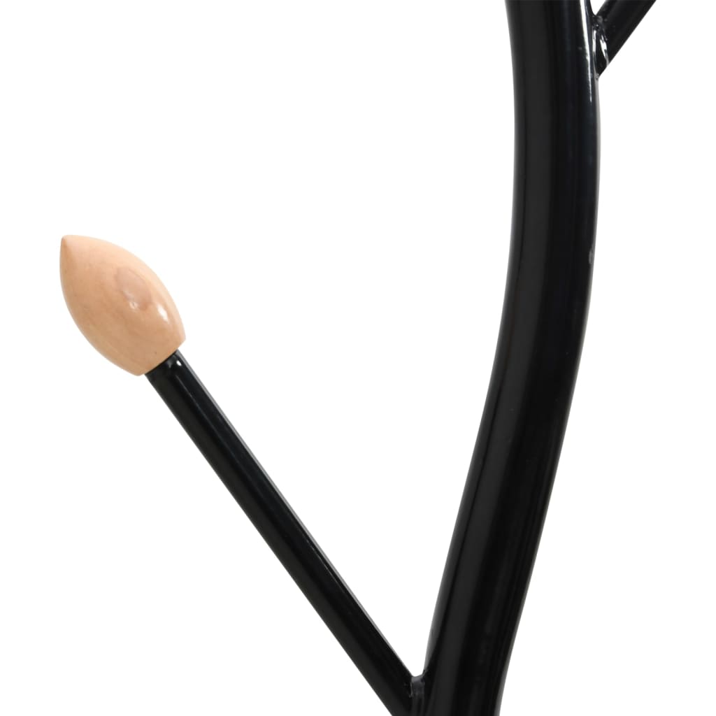 vidaXL Garderobenständer Schwarz 177 cm Pulverbeschichtetes Eisen