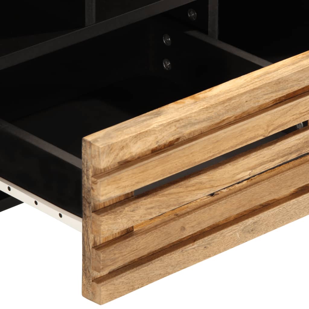 vidaXL TV-Schrank 100x34x46 cm Raues Massives Mangoholz