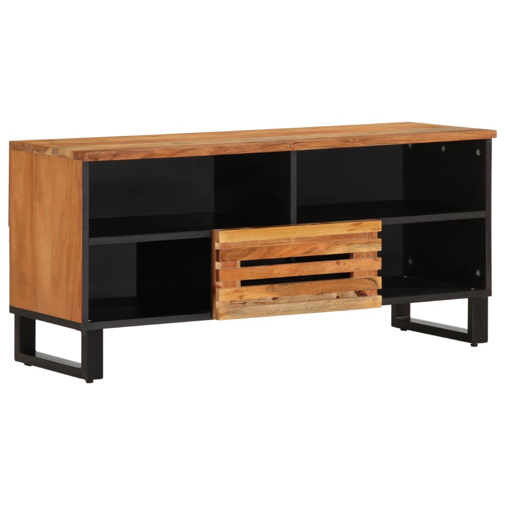 vidaXL TV-Schrank 100x34x46 cm Raues Massives Mangoholz