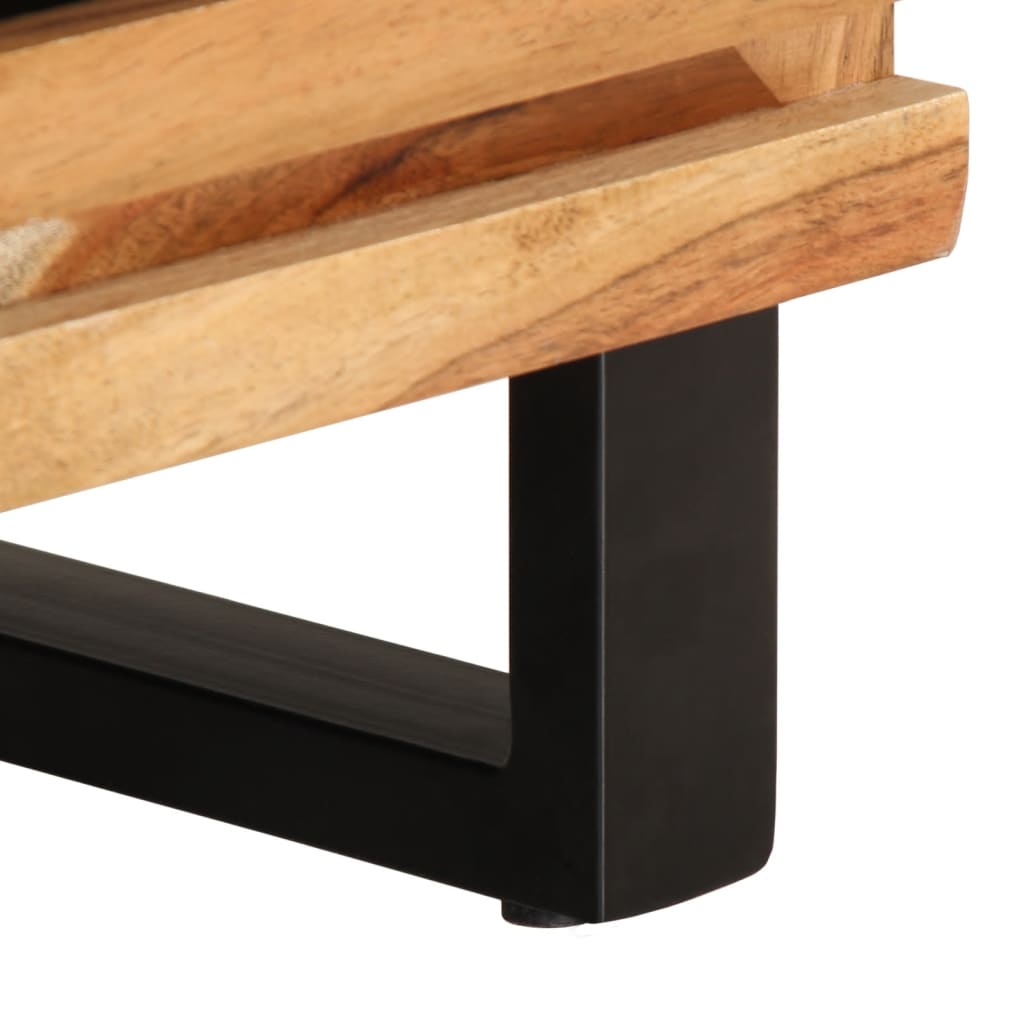 vidaXL TV-Schrank 80x34x46 cm Massivholz Akazie