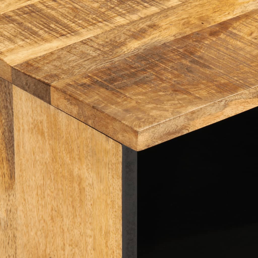 vidaXL TV-Schrank 100x34x46 cm Raues Massives Mangoholz