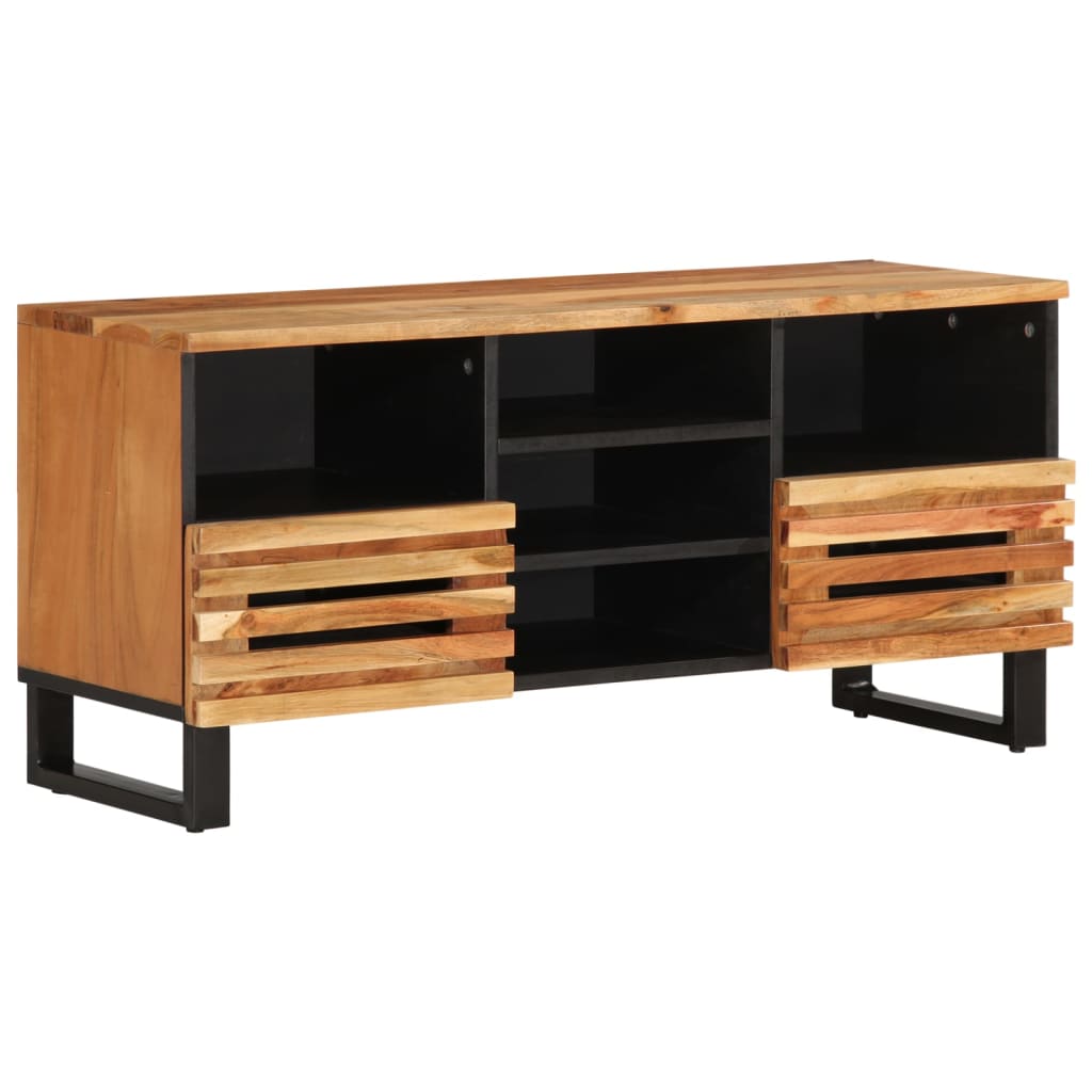 vidaXL TV-Schrank 100x34x46 cm Raues Massives Mangoholz