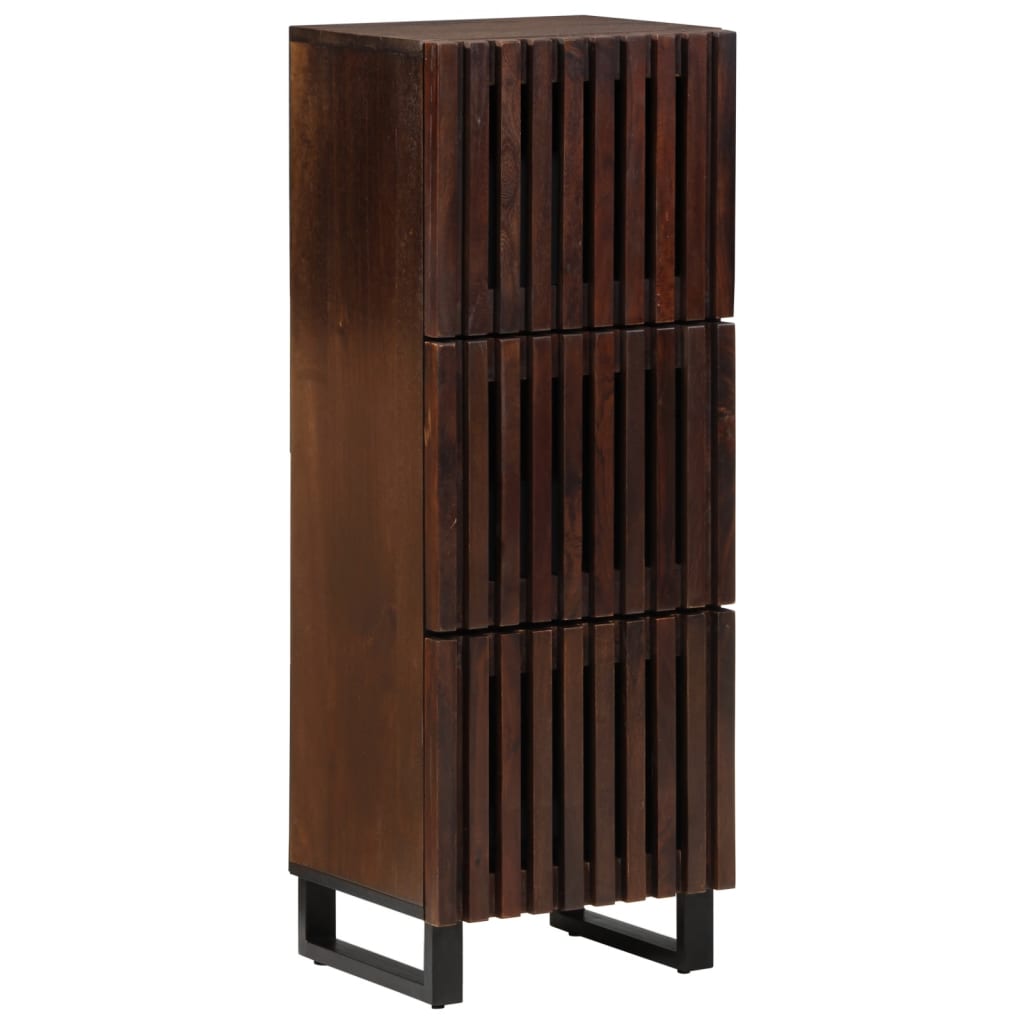 vidaXL Highboard 40x34x110 cm Raues Massivholz Mango