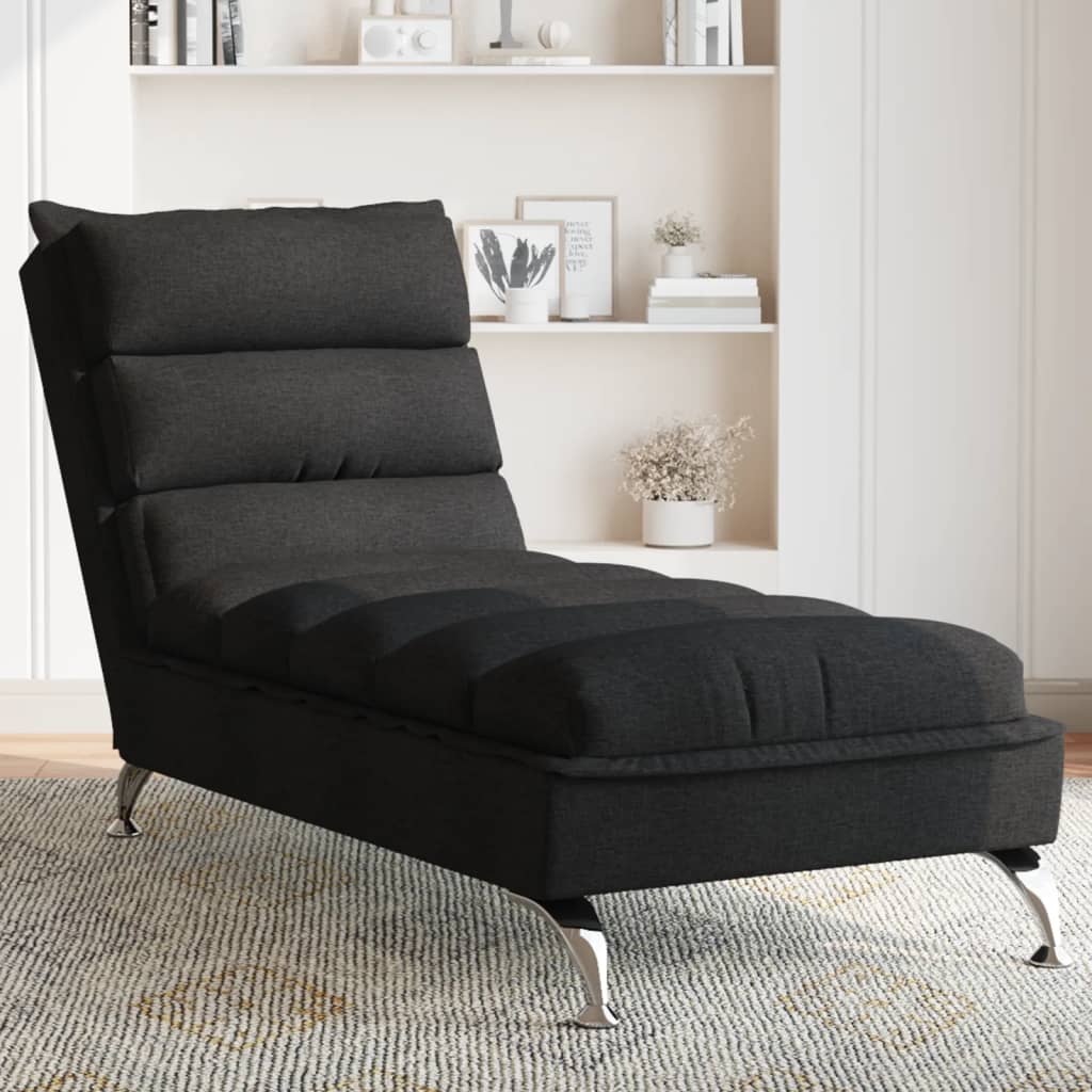 vidaXL Chaiselongue mit Kissen Hellgrau Stoff