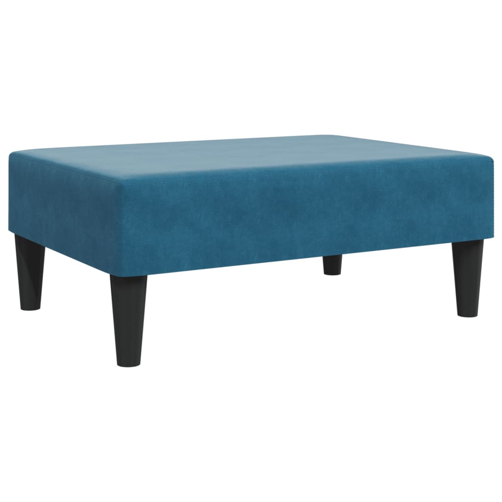 vidaXL Fußhocker Blau 77x55x31 cm Samt