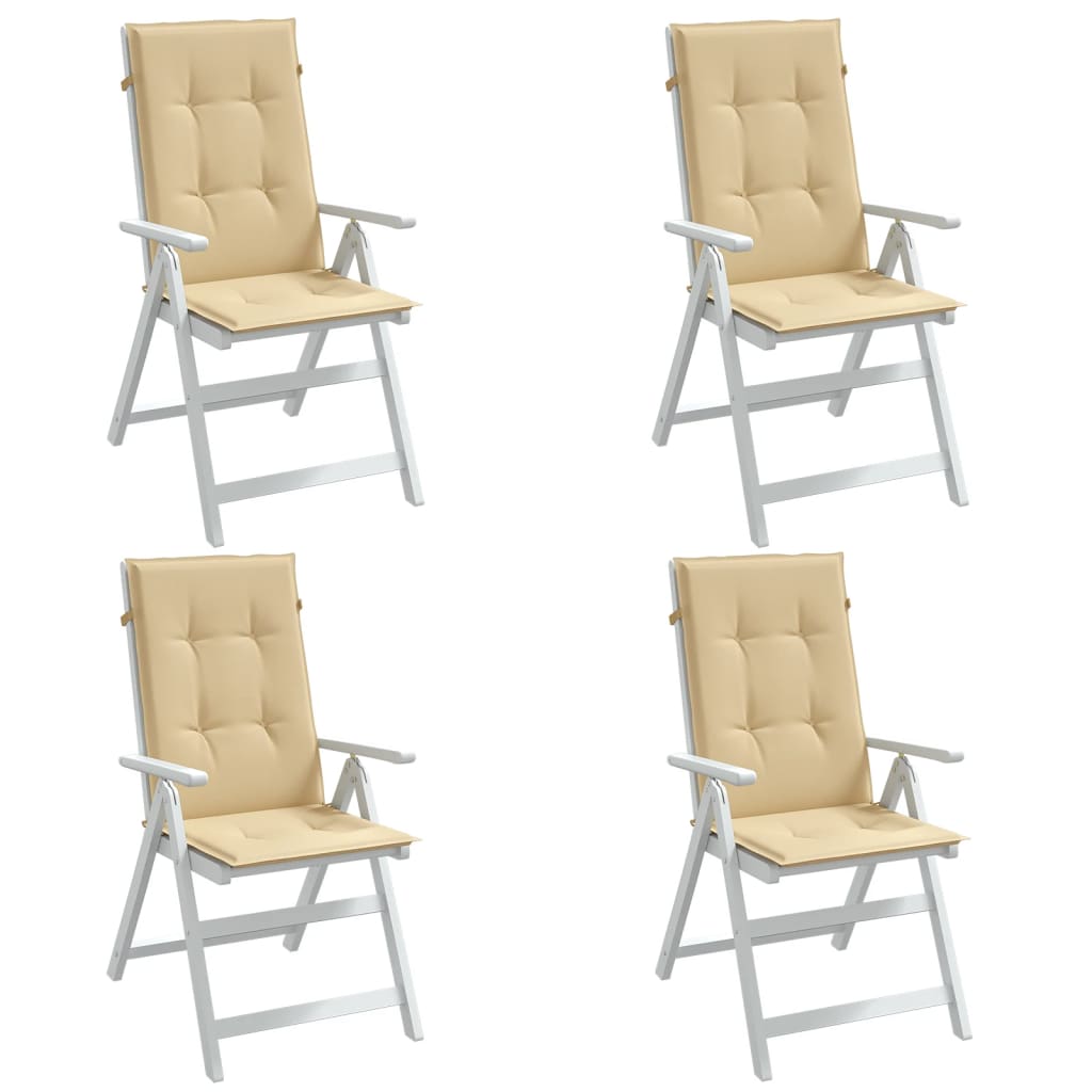 vidaXL Hochlehner-Auflagen 2 Stk. Melange Anthrazit 120x50x7cm Stoff