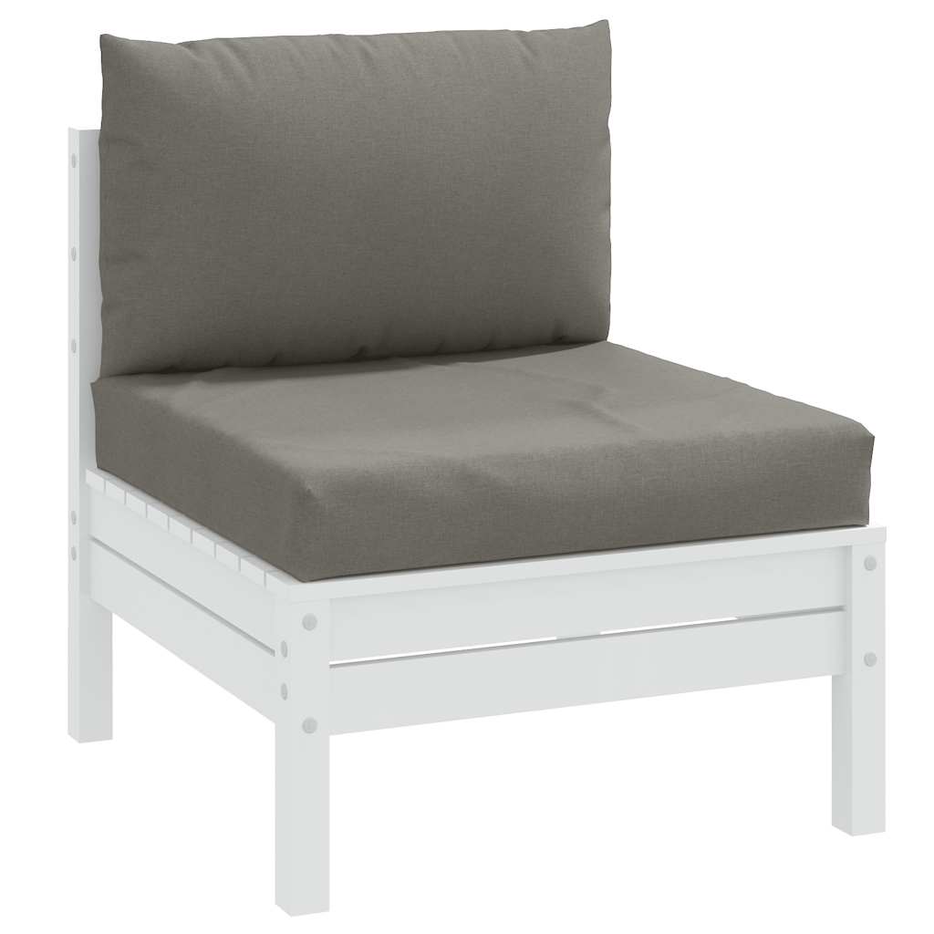 vidaXL Palettenkissen 2-tlg. Melange Anthrazit Stoff