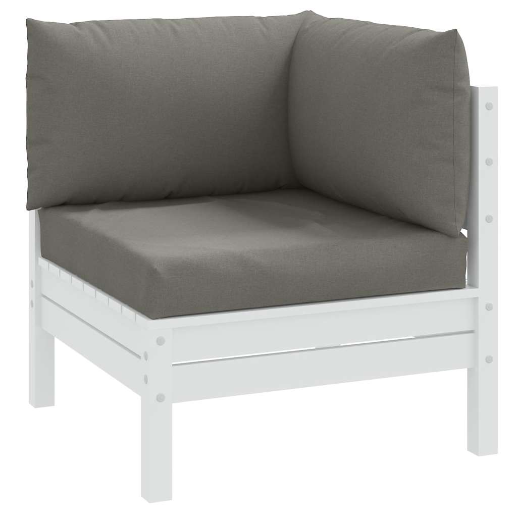 vidaXL Palettenkissen 2-tlg. Melange Anthrazit Stoff