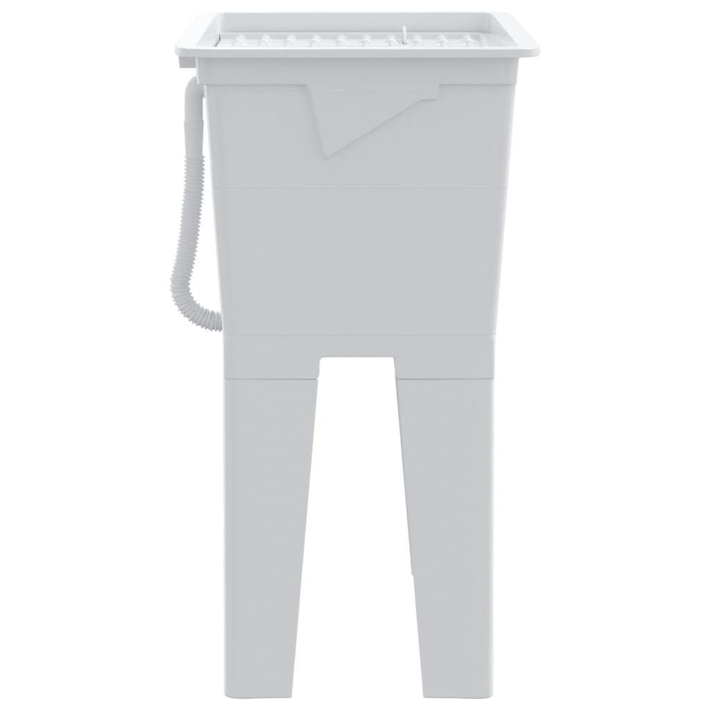 vidaXL Wäschekanne Weiß 59x41x75 cm Harz
