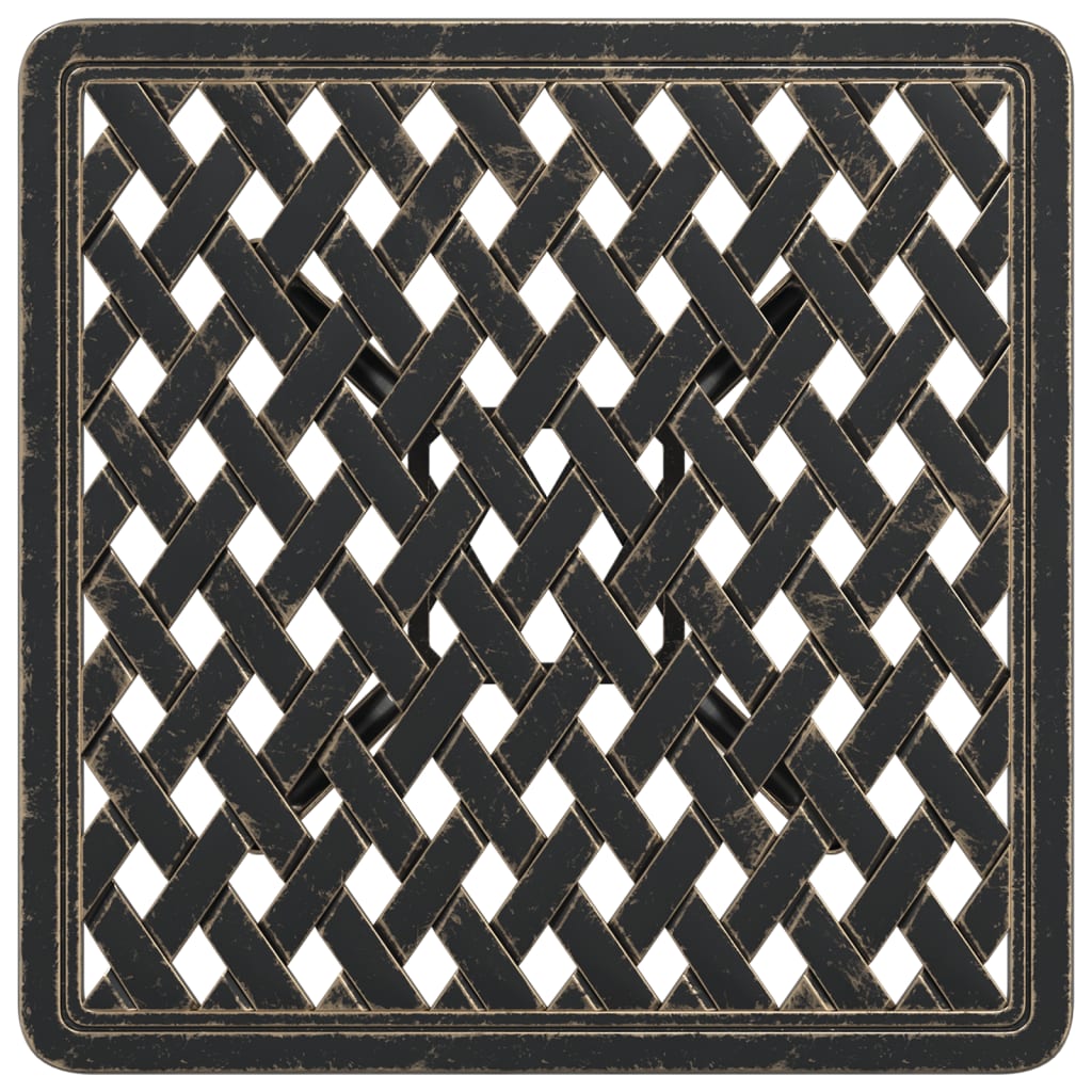 vidaXL Gartentisch Bronzen 53x53x53 cm Aluminiumguss