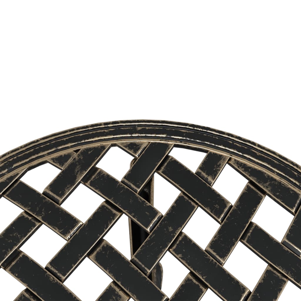 vidaXL Gartentisch Bronzen Ø48x53 cm Aluminiumguss