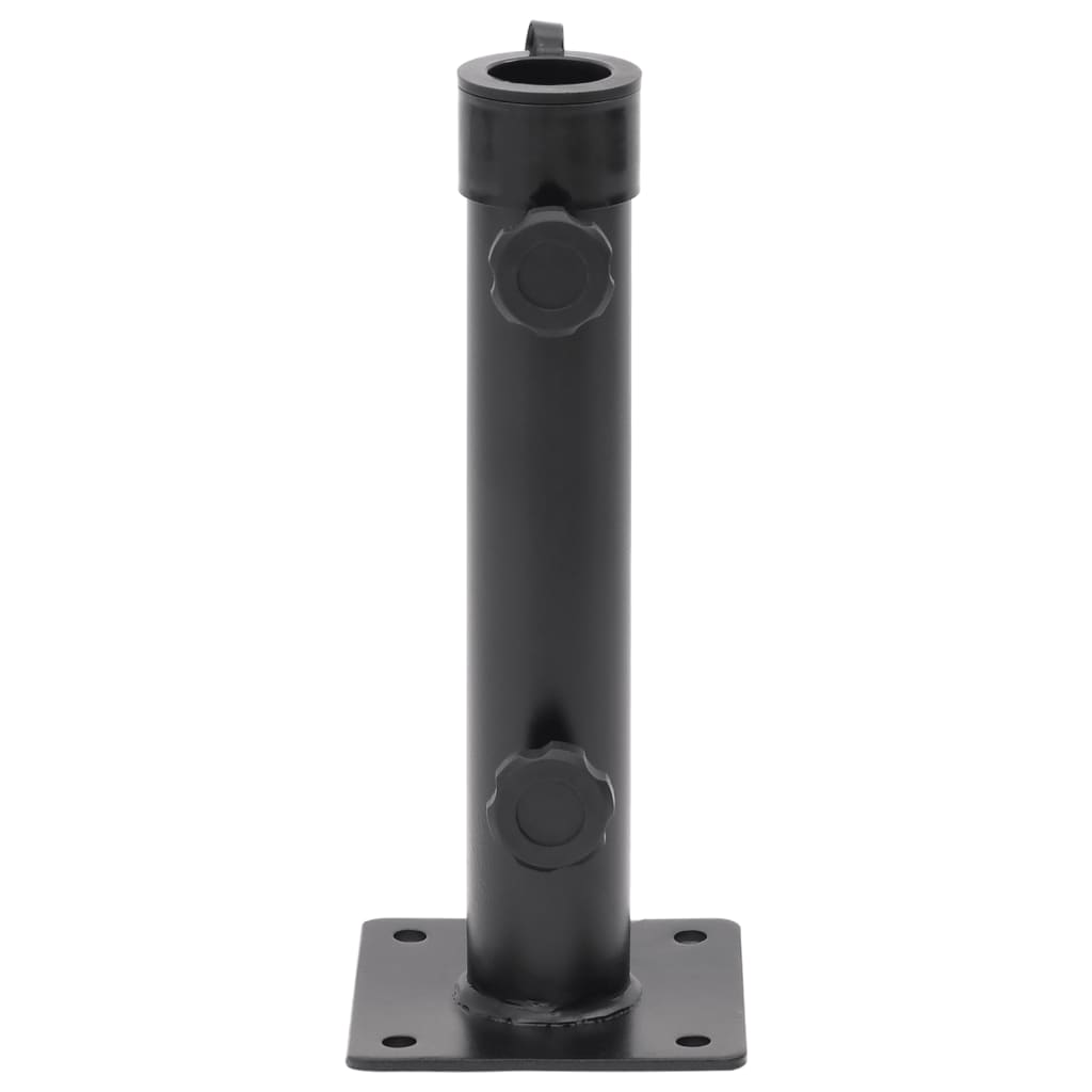 vidaXL Sonnenschirmständer für Ø38/48 mm Mast Mattschwarz Stahl