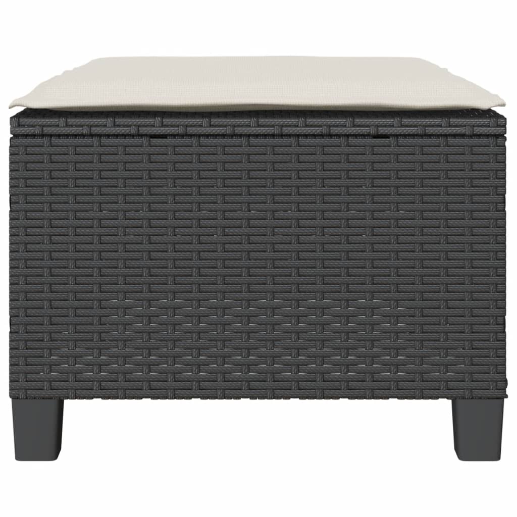 vidaXL 3-tlg. Bistro-Set mit Kissen Schwarz Poly Rattan