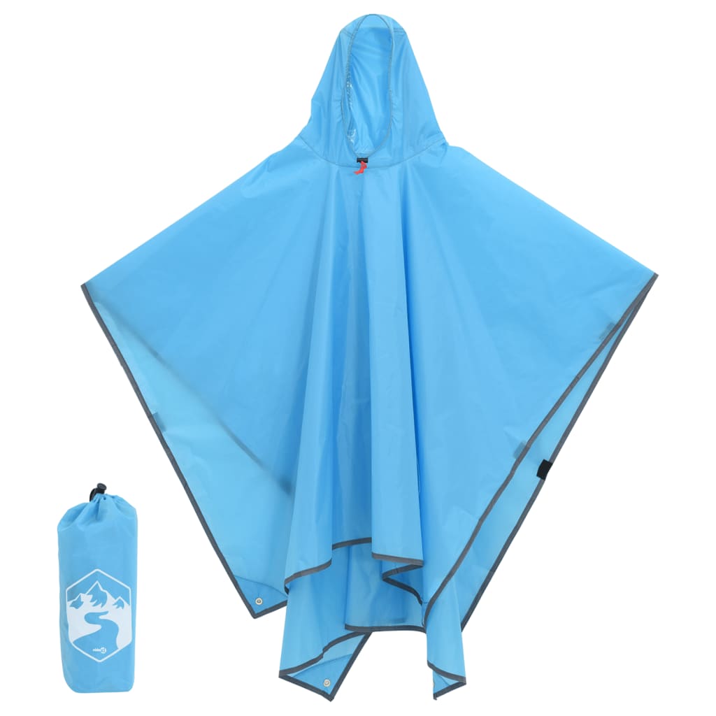 vidaXL Regenponcho mit Kapuze 2-in-1-Design Grün 223x145 cm
