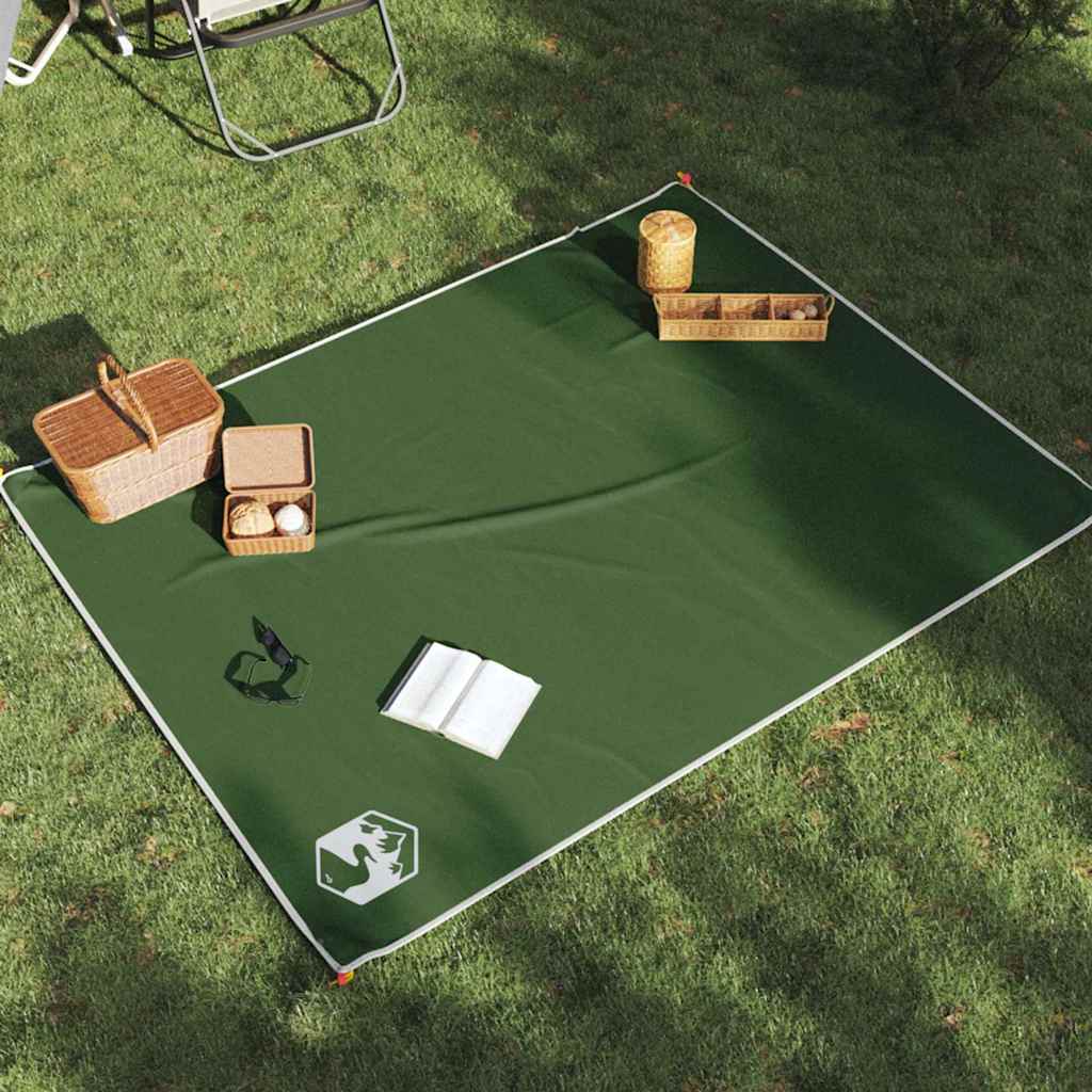 vidaXL Picknickdecke mit Heringen Grün 205x155 cm