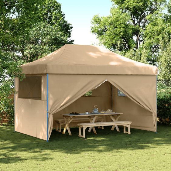 vidaXL Partyzelt Faltbar Pop-Up Beige 440x292x315 cm