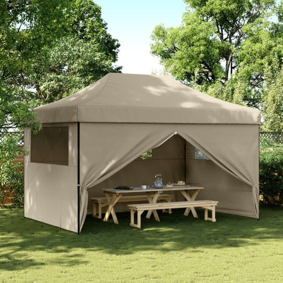 vidaXL Partyzelt Faltbar Pop-Up Beige 440x292x315 cm