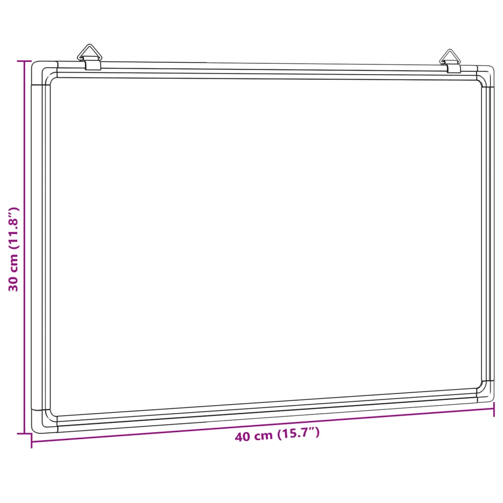 vidaXL Magnetisches Whiteboard 40x30x1,7 cm Aluminium