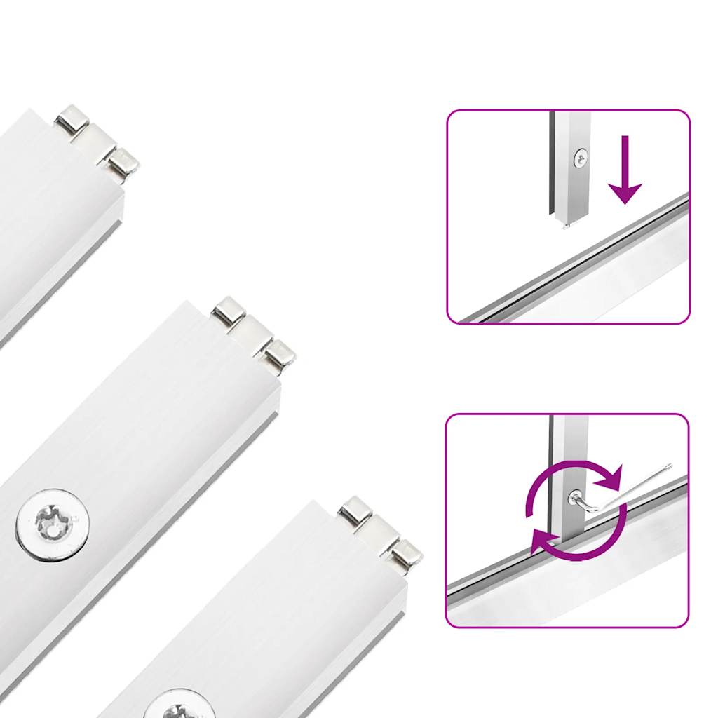 vidaXL Gewächshaus mit Fundamentrahmen Silbern 169x58x195cm Aluminimum