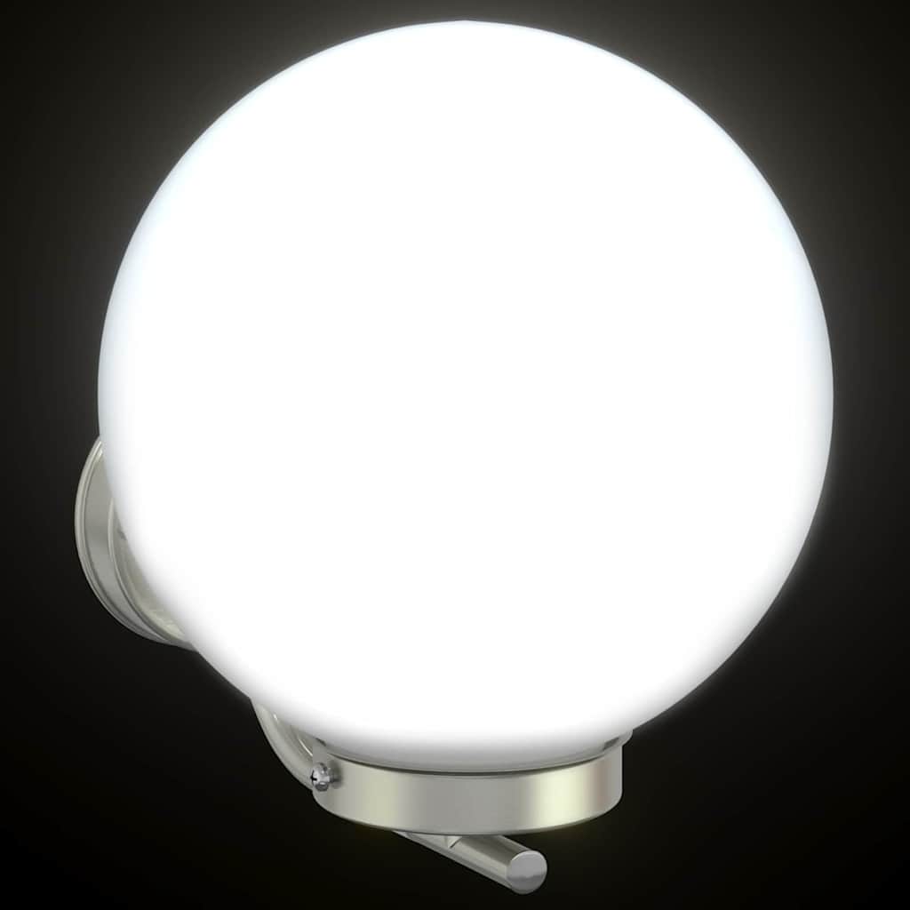 vidaXL Außenwandleuchte Silber 29 x 25 x 33 cm Edelstahl und Plastik