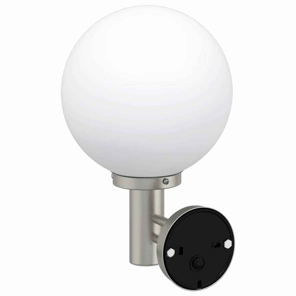 vidaXL Außenwandleuchte Silber 28 x 25 x 38 cm Edelstahl und Plastik