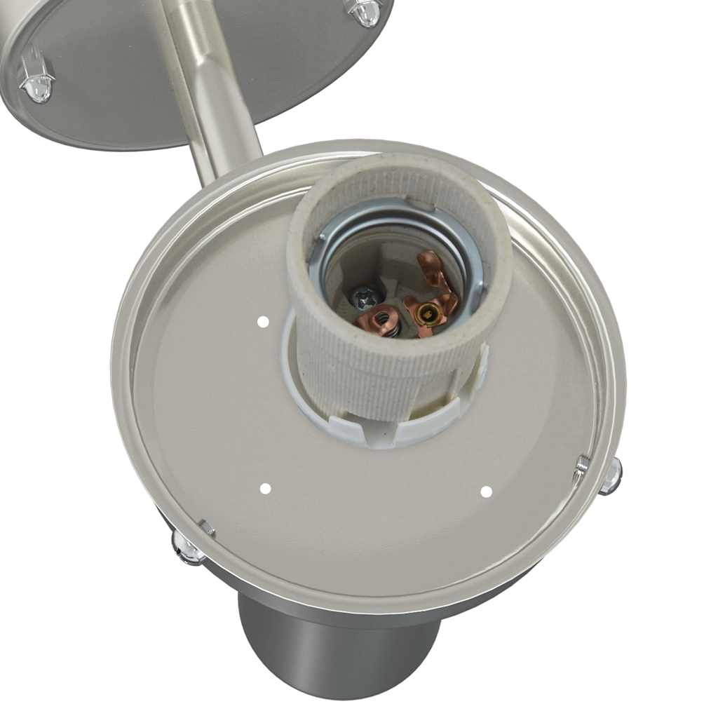 vidaXL Außenwandleuchte Silber 28 x 25 x 38 cm Edelstahl und Plastik