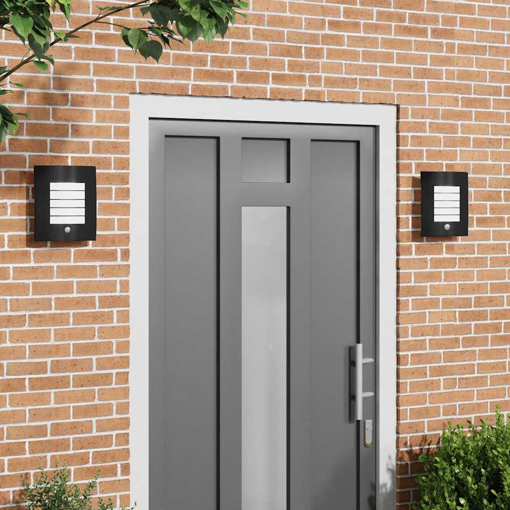 vidaXL Außenwandleuchte Silber 23,5 x 9 x 26 cm Edelstahl und Plastik