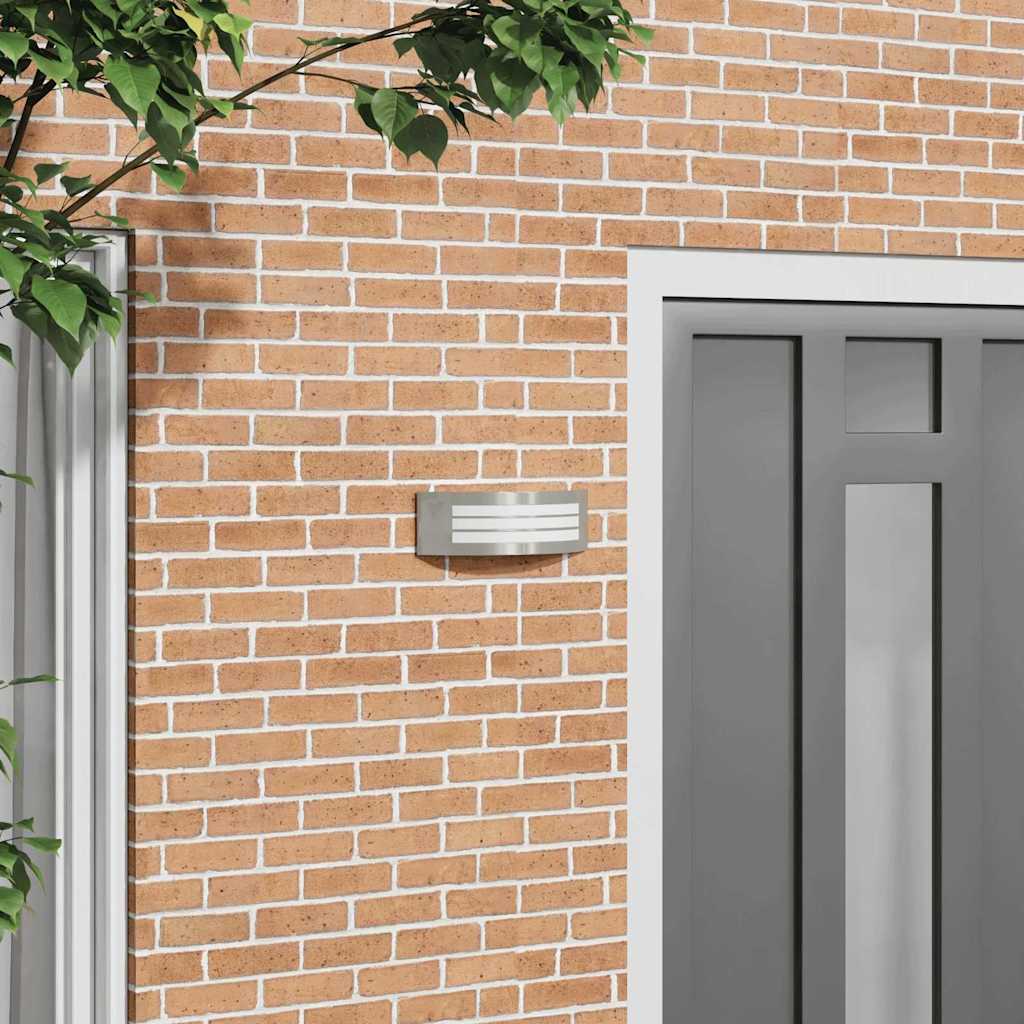 vidaXL Außenwandleuchte Silber 32 x 10 x 10 cm Edelstahl und Plastik