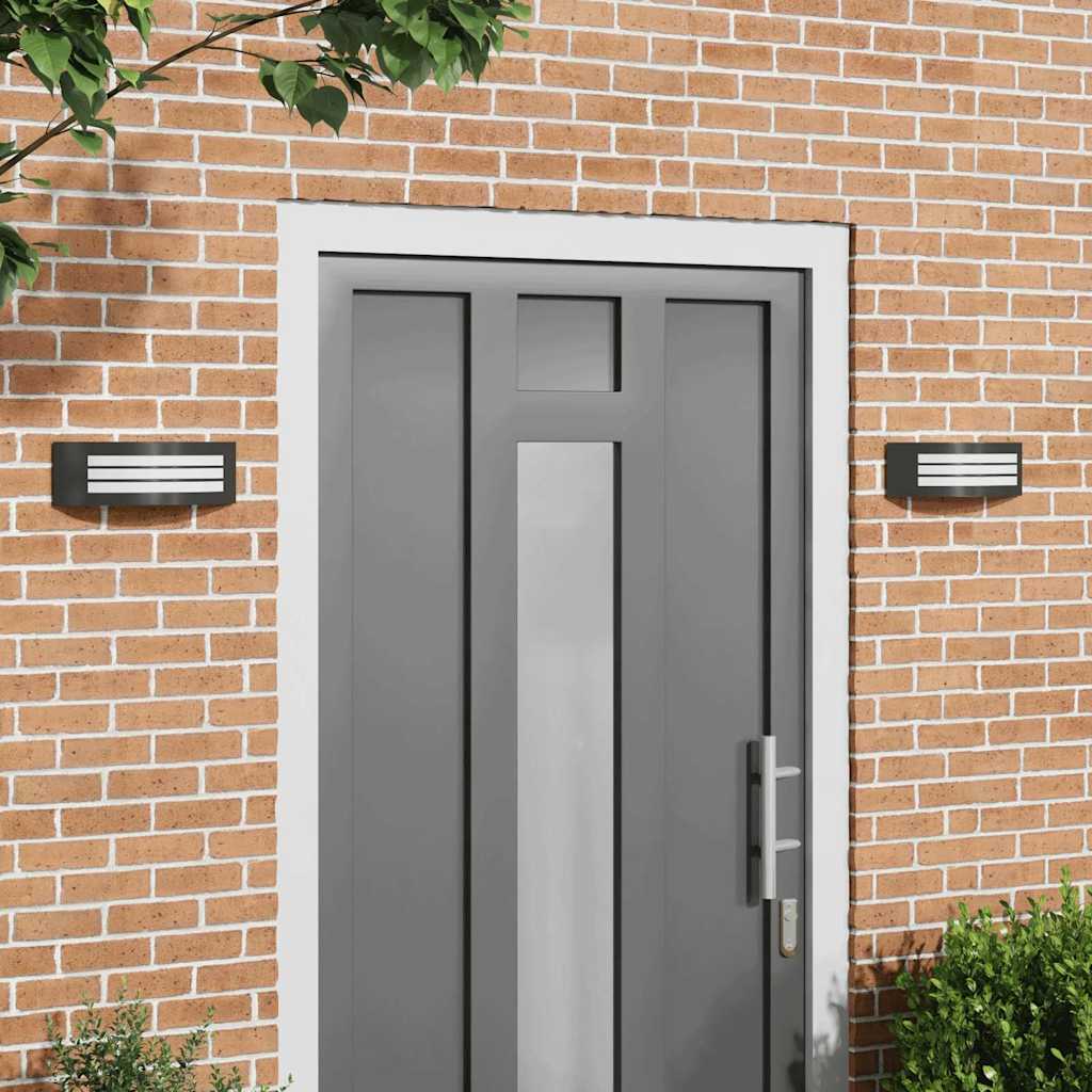 vidaXL Außenwandleuchte Silber 32 x 10 x 10 cm Edelstahl und Plastik
