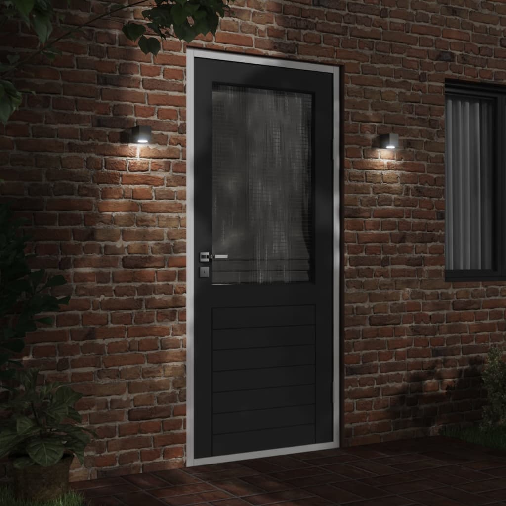 vidaXL Außenwandleuchte Schwarz Aluminiumdruckguss