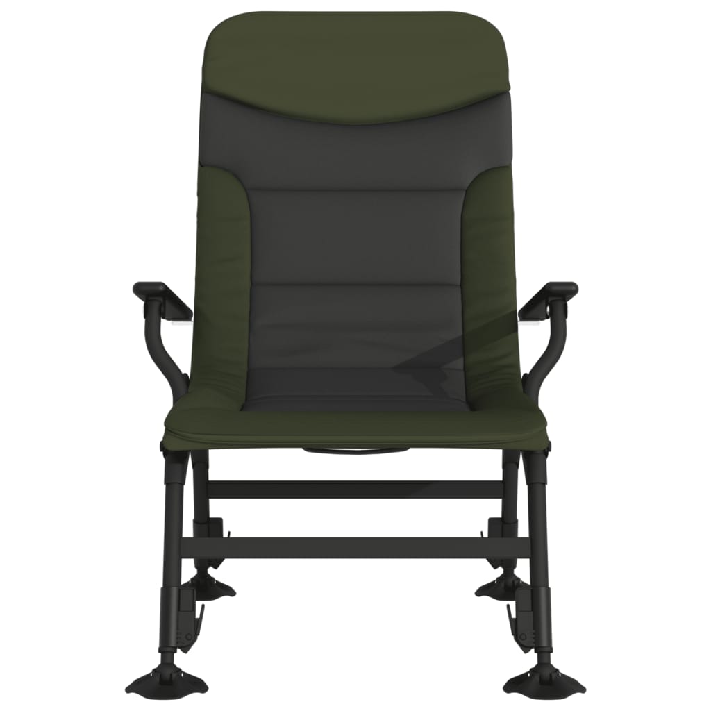 vidaXL Angelstuhl mit Armlehnen Klappbar Grün